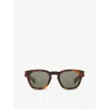 Saint Laurent Womens Brown Sl 746 Round-frame Acetate Sunglasses
