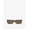 Saint Laurent Womens Brown Sl 766 Rectangle-frame Acetate Sunglasses In Brown
