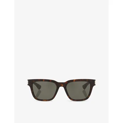 Saint Laurent Womens Brown Sl 790 Square-frame Acetate Sunglasses In Neutral