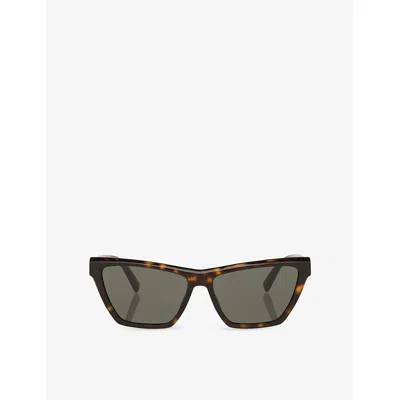 Saint Laurent Womens Brown Sl M103 Cat-eye Acetate Sunglasses In Blue
