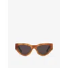 Saint Laurent Womens Brown Sl M94 Cat-eye Acetate Sunglasses In Brown