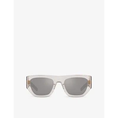 SAINT LAURENT WOMENS BROWN YS000619 SL 740 RECTANGLE-FRAME ACETATE SUNGLASSES