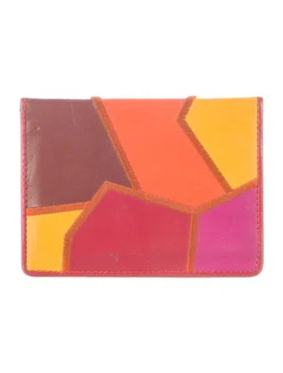Pre-owned Saint Laurent Womens' Leather Wallet In Red
