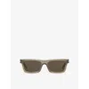 Saint Laurent Womens Brown Sl 461 Betty Rectangular-frame Acetate Sunglasses