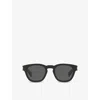 Saint Laurent Womens Black Sl 746 Round-frame Acetate Sunglasses