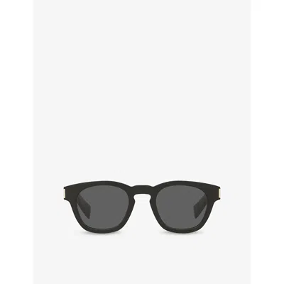 Saint Laurent Womens Black Sl 746 Round-frame Acetate Sunglasses