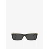 Saint Laurent Womens Black Sl 766 Rectangle-frame Acetate Sunglasses In Black