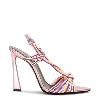 Saint Laurent Womens Scoubi Strappy Sandals In Pink