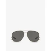 Saint Laurent Eyewear Pilot Frame Sunglasses In Silver