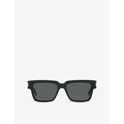 Saint Laurent Womens Sl 732 Square-frame Acetate Sunglasses Black