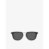 Saint Laurent Slight Cat-eye Acetate Sunglasses With Prescription-ready Frames In Black
