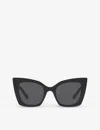 Saint Laurent Womens Ys000413 Mica Cat-eye Acetate Sunglasses