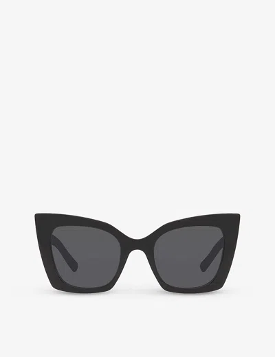 Saint Laurent Womens Ys000413 Mica Cat-eye Acetate Sunglasses