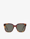 Saint Laurent Womens Ys000465 Cat-eye Acetate Sunglasses