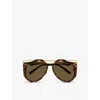 Saint Laurent Womens Multi-coloured Ys000610 Amelia Pilot-frame Metal Sunglasses In Multi-coloured