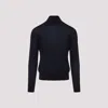 Saint Laurent Wool And Cashmere Turtleneck Pullover In Blue
