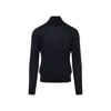 Saint Laurent Wool And Cashmere Turtleneck Pullover In Blue