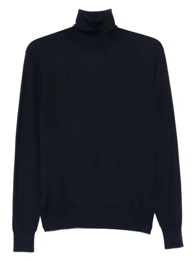 Saint Laurent Wool And Cashmere Turtle Knitwear In Multi