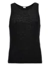 Saint Laurent Logo-embroidered Ribbed Tank Top