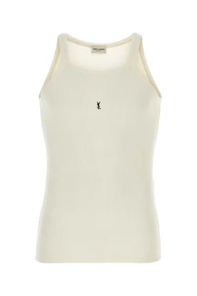 SAINT LAURENT SAINT LAURENT WOOL AND COTTON BLEND TANK TOP