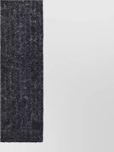 Saint Laurent Wool And Mohair Ribbed Texture Scarf