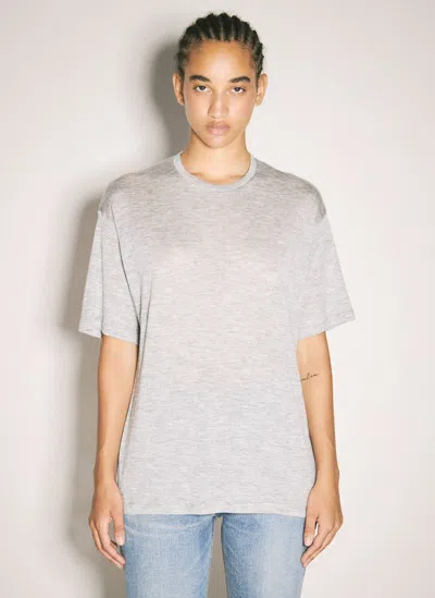 SAINT LAURENT WOOL AND SILK T-SHIRT