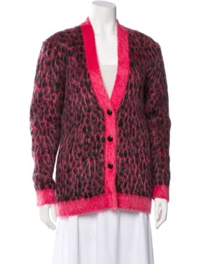 Pre-owned Saint Laurent Wool Animal Print Blazer W/ Tags In Pink