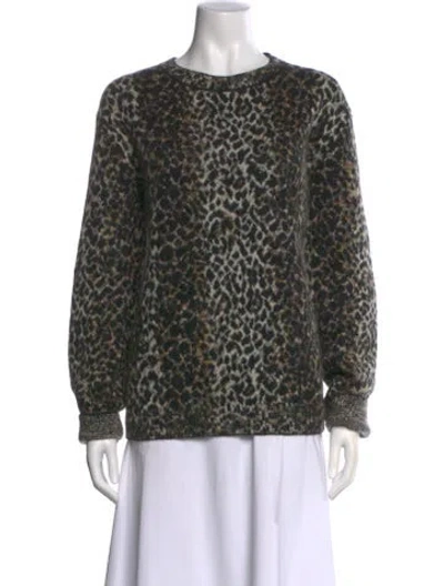 Pre-owned Saint Laurent Wool Animal Print Sweatshirt In Neutral