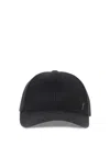 Saint Laurent Wool Baseball Cap In Black