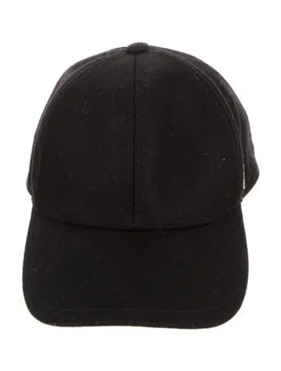 Pre-owned Saint Laurent Wool Baseball Cap In Black