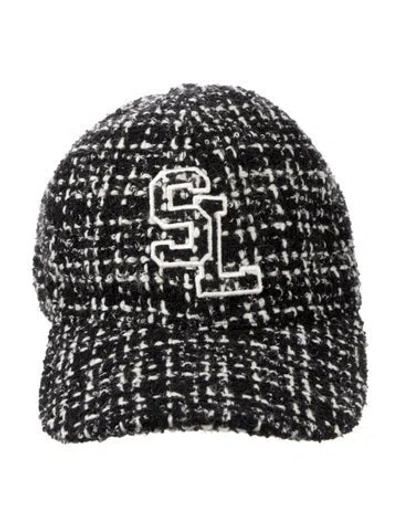 Pre-owned Saint Laurent Wool Baseball Cap In Black/white