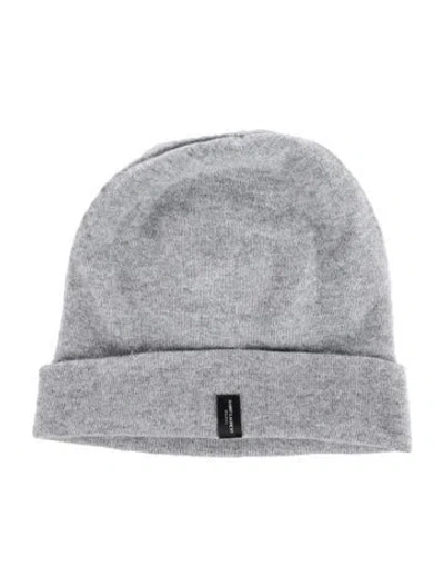 Pre-owned Saint Laurent Wool Beanie In Gray