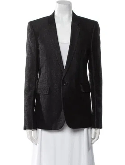 Pre-owned Saint Laurent Wool Blazer In Black