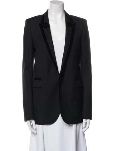 Pre-owned Saint Laurent Wool Blazer In Black