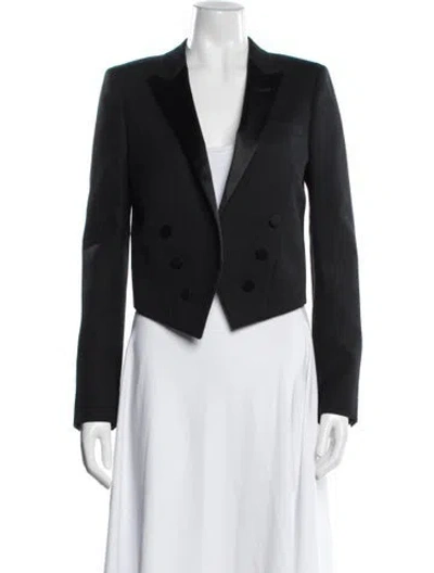 Pre-owned Saint Laurent Wool Blazer In Black