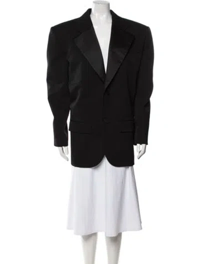 Pre-owned Saint Laurent Wool Blazer In Black