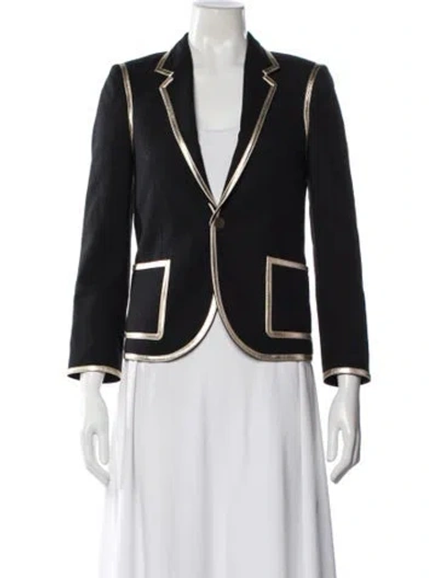 Pre-owned Saint Laurent Wool Blazer In Black