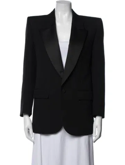 Pre-owned Saint Laurent Wool Blazer In Black