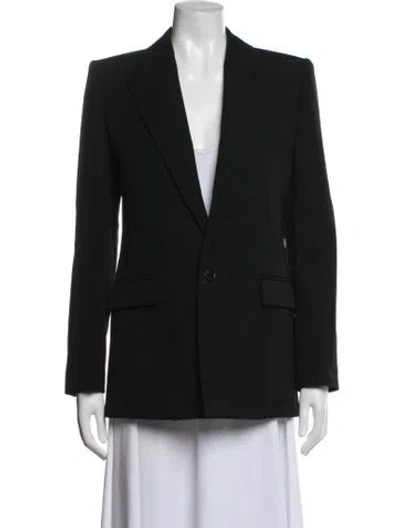 Pre-owned Saint Laurent Wool Blazer In Black