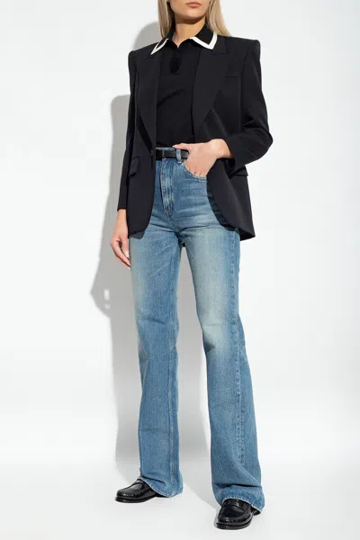 Saint Laurent Wool Blazer In Black