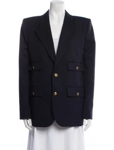 Pre-owned Saint Laurent Wool Blazer In Blue