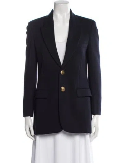 Pre-owned Saint Laurent Wool Blazer In Blue