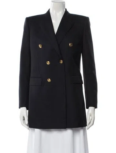 Pre-owned Saint Laurent Wool Blazer In Blue