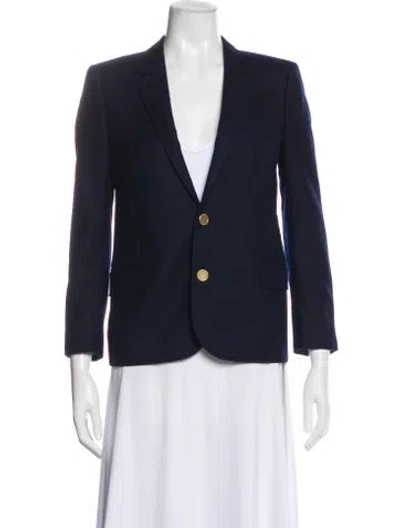 Pre-owned Saint Laurent Wool Blazer In Blue