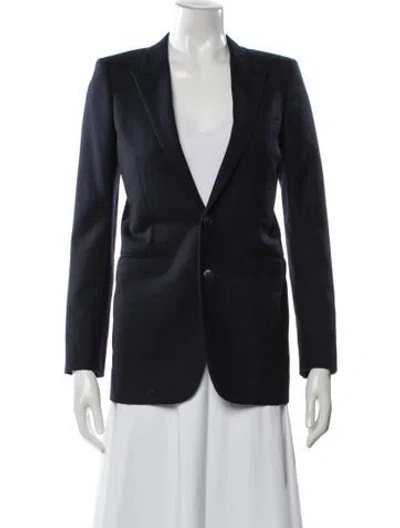 Pre-owned Saint Laurent Wool Blazer In Blue