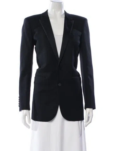 Pre-owned Saint Laurent Wool Blazer In Blue