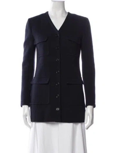 Pre-owned Saint Laurent Wool Blazer In Blue