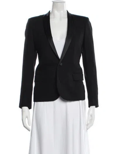 Pre-owned Saint Laurent Wool Blazer In Blue