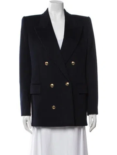 Pre-owned Saint Laurent Wool Blazer In Blue
