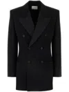 Saint Laurent Black Wool Blazer In Black